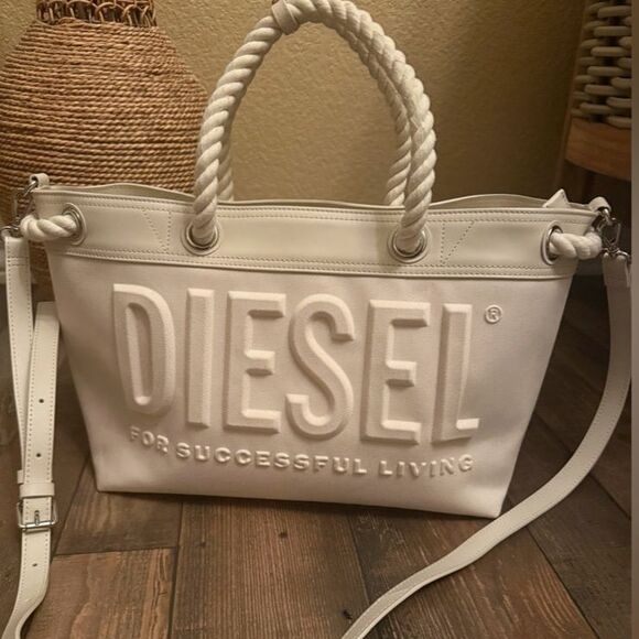 NEW DIESEL Rope Logo-Embossed Tote Bag - Picture 3 of 15